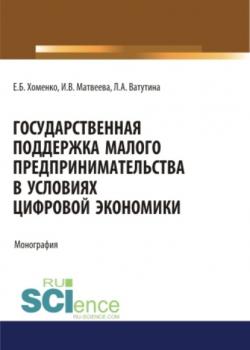 Государственная поддержка малого предпринимательства в условиях цифровой экономики. (Аспирантура). (Бакалавриат). (Магистратура). Монография - скачать книгу